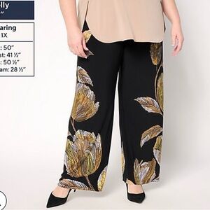 Susan Graver Regular Liquid Knit Wide-Leg Pants